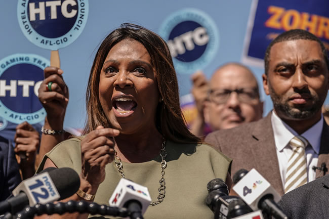 纽约州检察总长詹乐霞 因房贷诈欺遭起诉